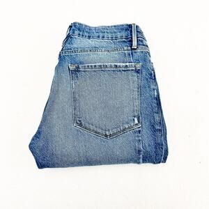 Frame Le Crop Mini Boot Ripped Raw Hem Denim Jeans Masonic Size 26